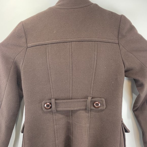 Liquid Women's Mocha Brown Fall Business Peacoat USA Made 6 - Picture 6 of 6